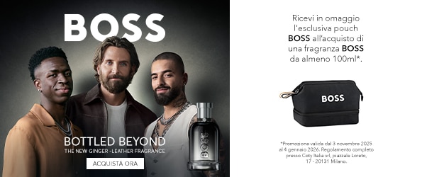 Boss Bottled Beyond The New Ginger-Leather Fragrance. Acquista ora. Ricevi in omaggio l’esclusiva pouch Boss all’acquisto di una fragranza Boss da almeno 100ml